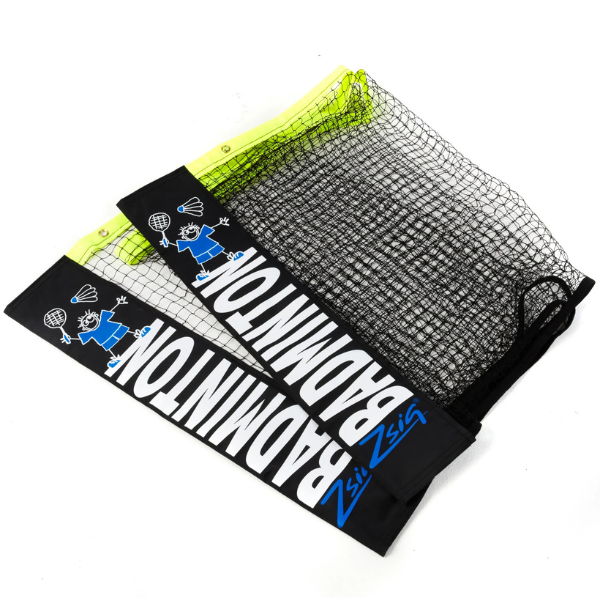 Zsig Primary School Badminton net with brand logo on a white background
