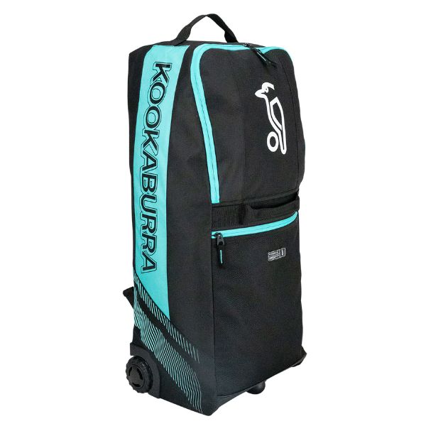 Kookaburra WD6000 Wheelie Duffle Cricket Bag Black and Teal