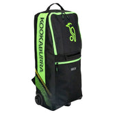 Kookaburra WD6000 Wheelie Duffle Cricket Bag Black and Green