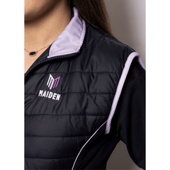 Maiden Cricket Gilet for Girls close up sholder