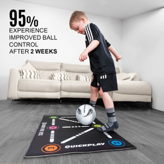 QuickPlay Ball Mastery Football Skills Mat with Socks