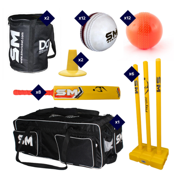 SM Softball Cricket Junior Team Kit Bundle