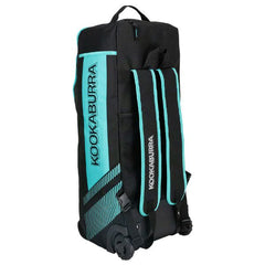 Kookaburra WD6000 Wheelie Duffle Cricket Bag Black and Teal Back