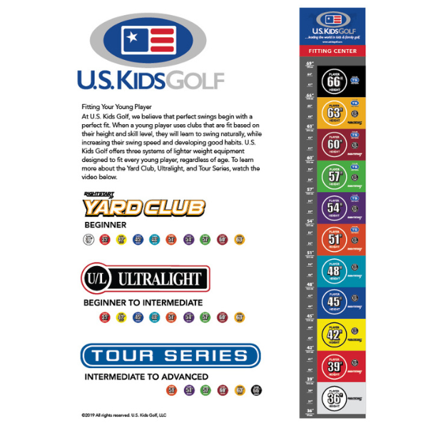 US Kids Golf Ultralight U7 39" 3 Club Carry Bag Set