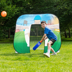 Powerplay 2 in 1 Pop Up Goal & Wicket Keeper with cricketer