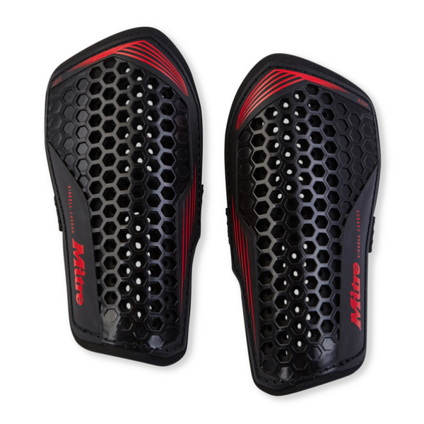 Black & red slip shinpads