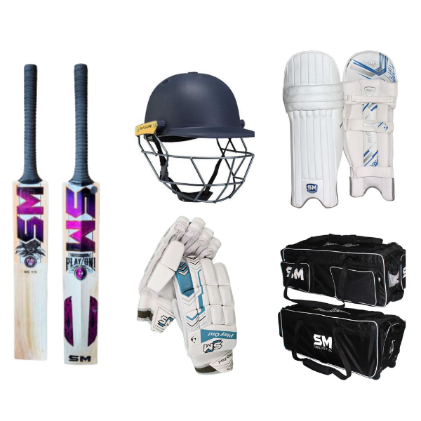 SM Cricket hardball bundle with english willow bats