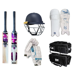 SM Cricket hardball bundle with english willow bats