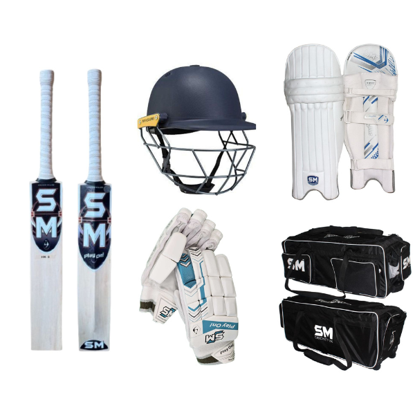 SM Cricket hardball cricket bundle with kashmir willow bats
