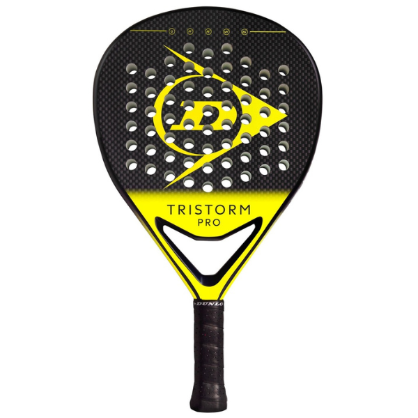 Padel bat with 'TRISTORM PRO' branding on a white background