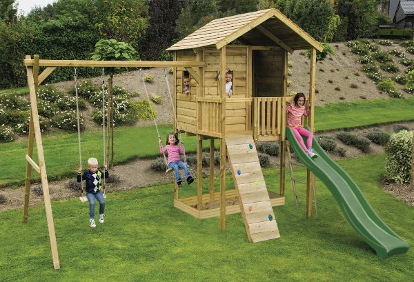 Gate Lodge Climbing Frame with Slide and Swing