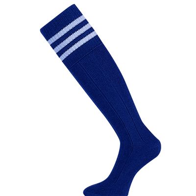 Prostar Mercury 3 Stripe Blue and White Football Socks
