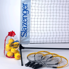 Slazenger Mini Tennis Tournament Net Racket and Balls Set